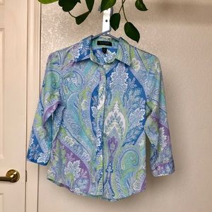 Vintage Ralph Lauren Paisley Retro Top
